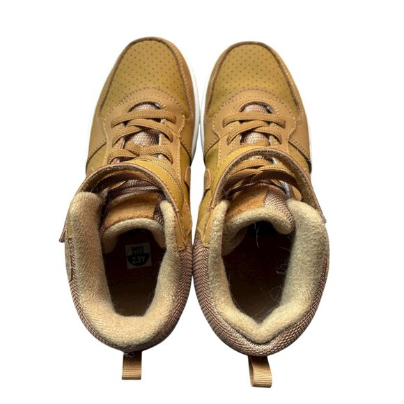 Nike Court Borough Mid Brown High Top Sneaker Shoes Size 2.5Y Younger Kids - Picture 3 of 12